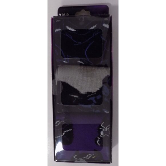 Marvel Black Panther 3 Pair Multi-Design Mid-Calf Crew Socks Mens Size 8-12 - Picture 4 of 6